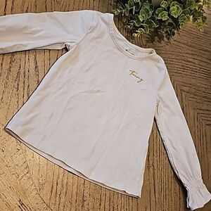 4T white long sleeve top Tommy